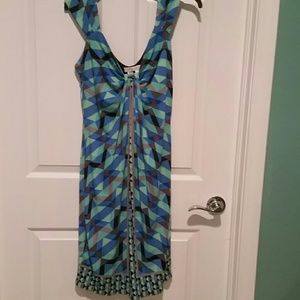 Super cute dress NWT Size 12 Blues, greens, black